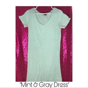Mint & Gray Mini Dress